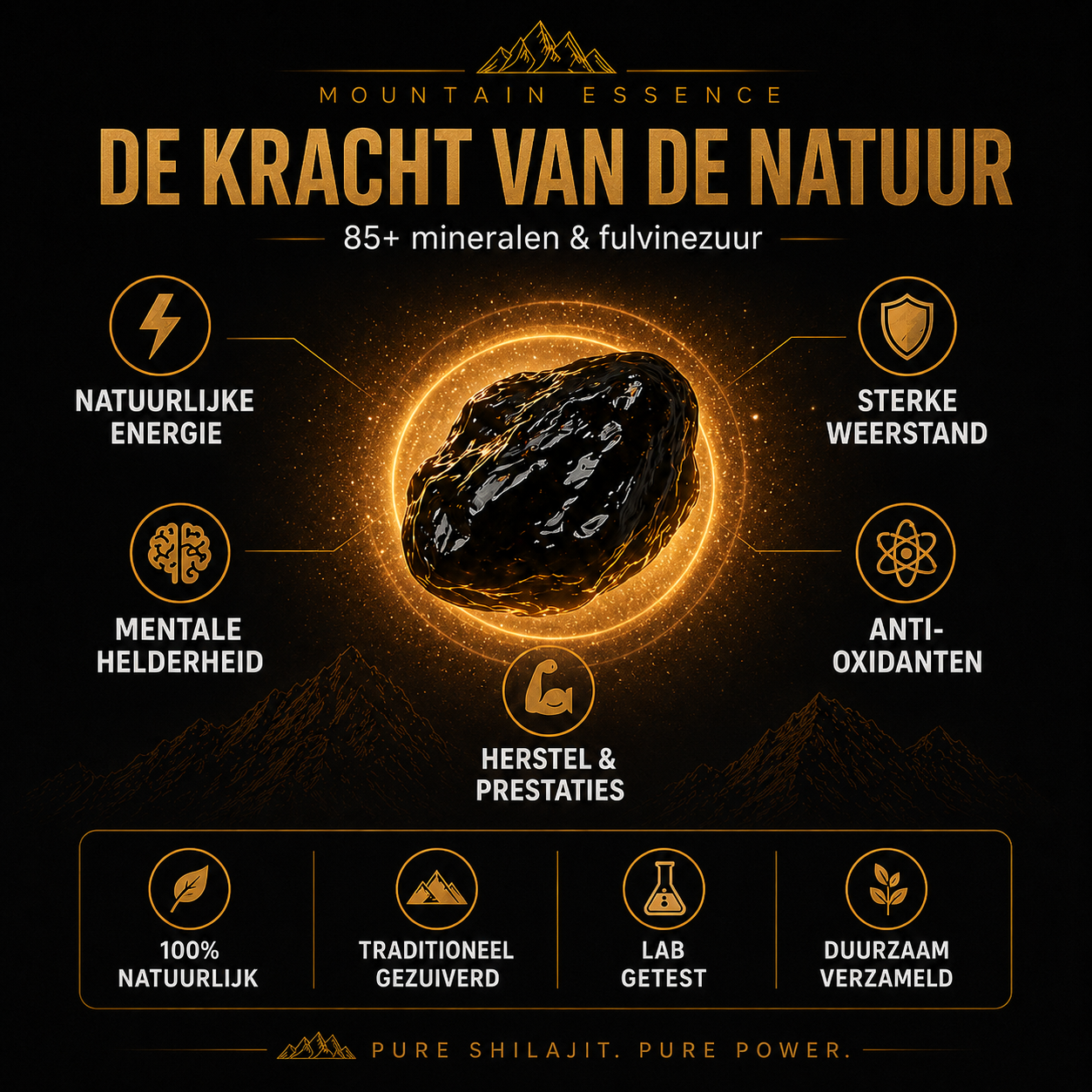 Bergessenz 100 % reines Shilajit-Harz