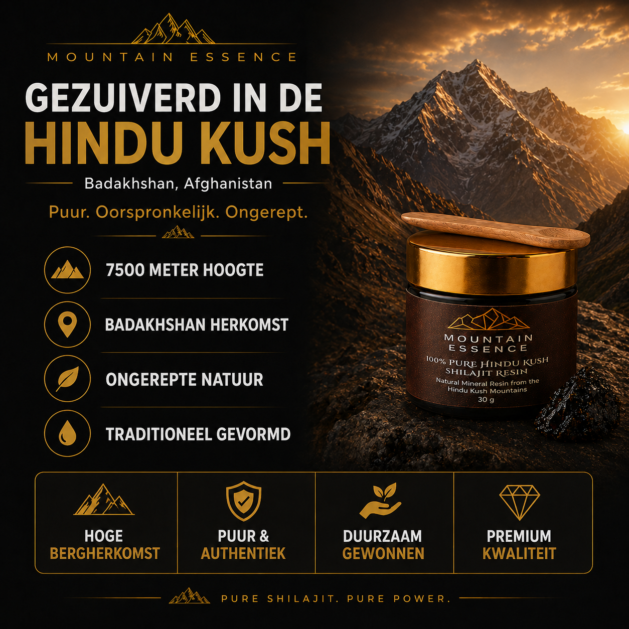 Bergessenz 100 % reines Shilajit-Harz