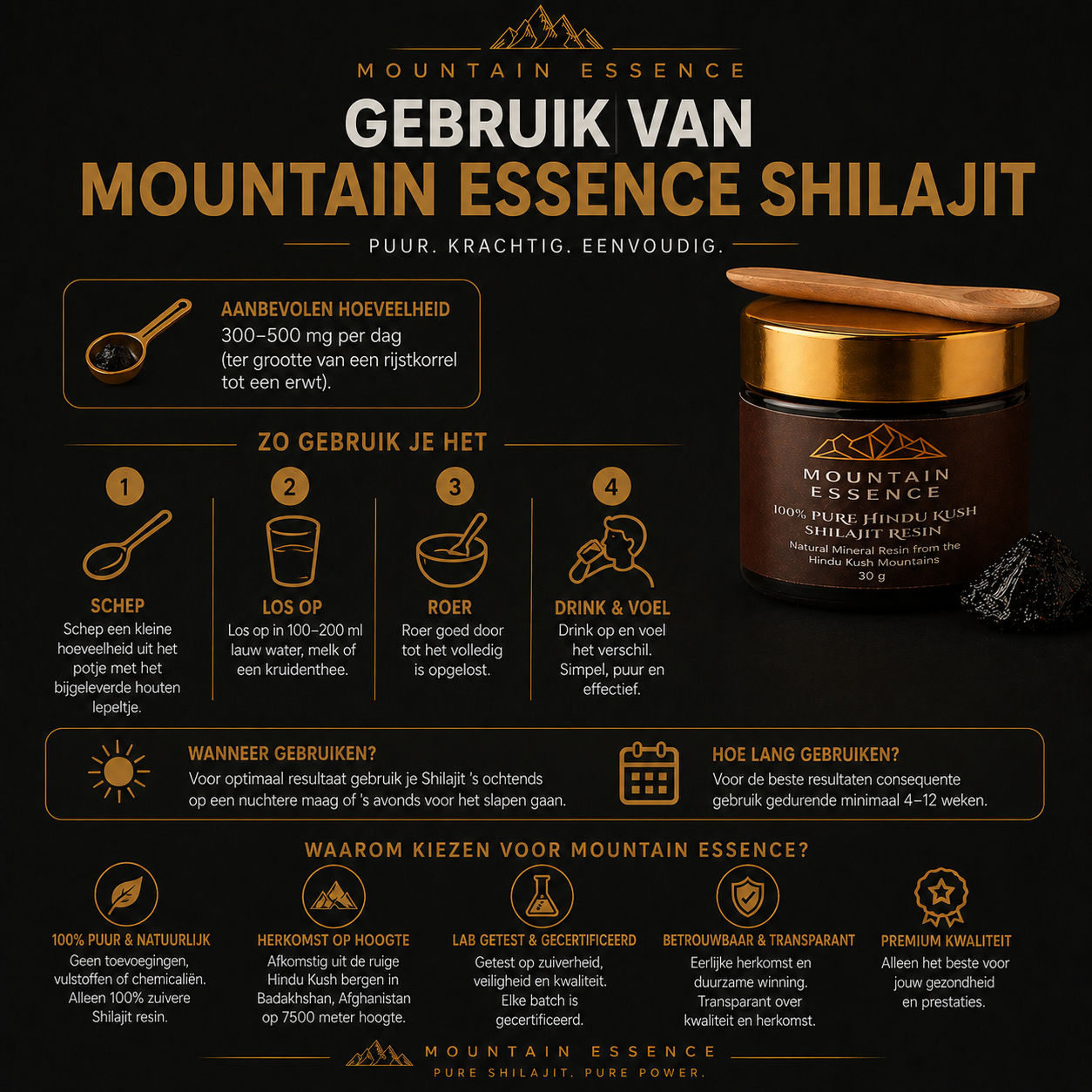 Mountain Essence 100% Pure Shilajit Resin
