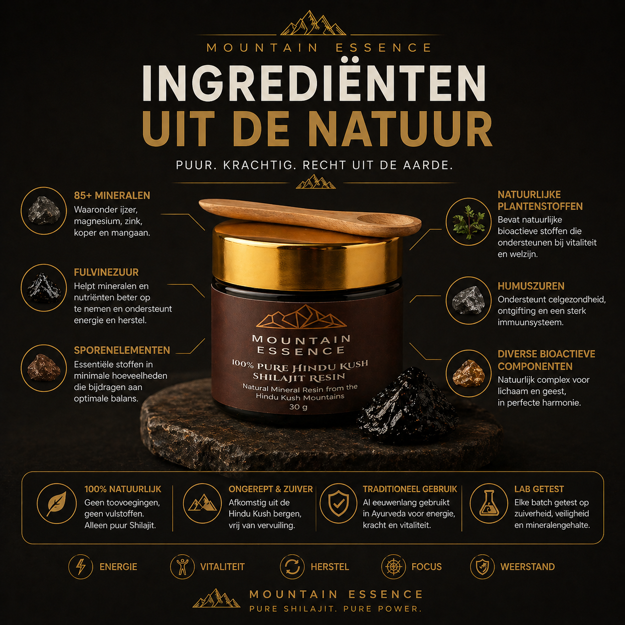 Mountain Essence 100% Pure Shilajit Resin