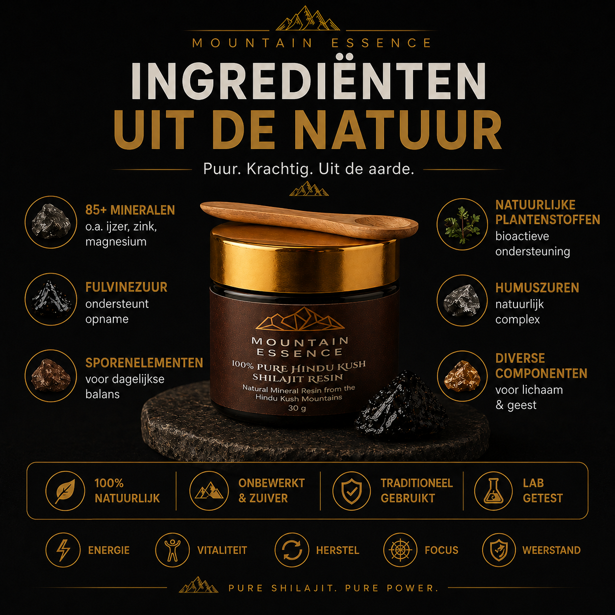 Bergessenz 100 % reines Shilajit-Harz
