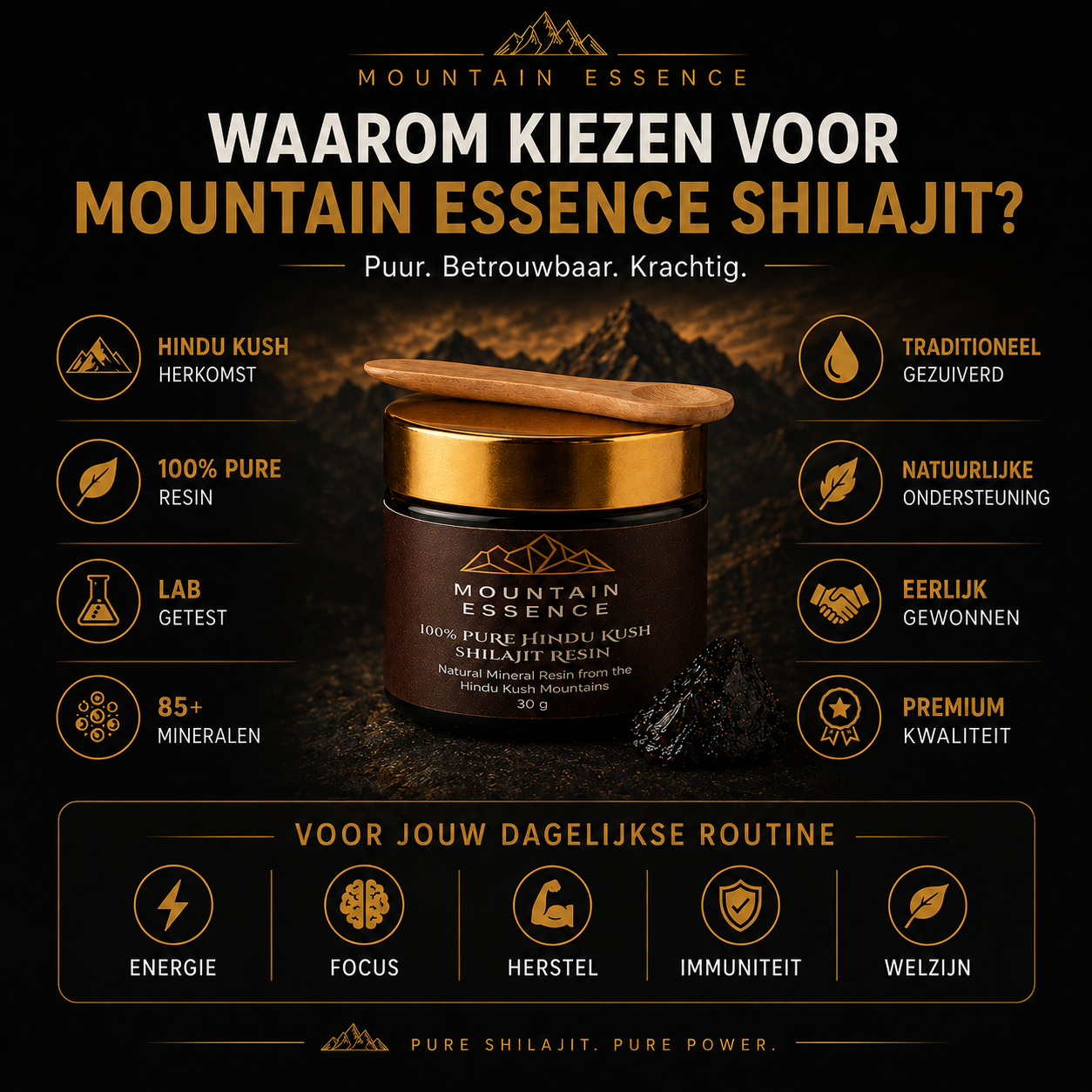 Bergessenz 100 % reines Shilajit-Harz